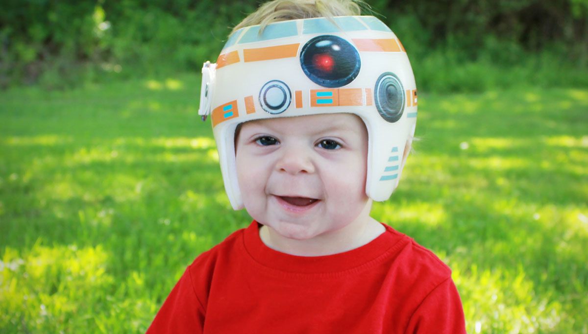 A little boy smiling